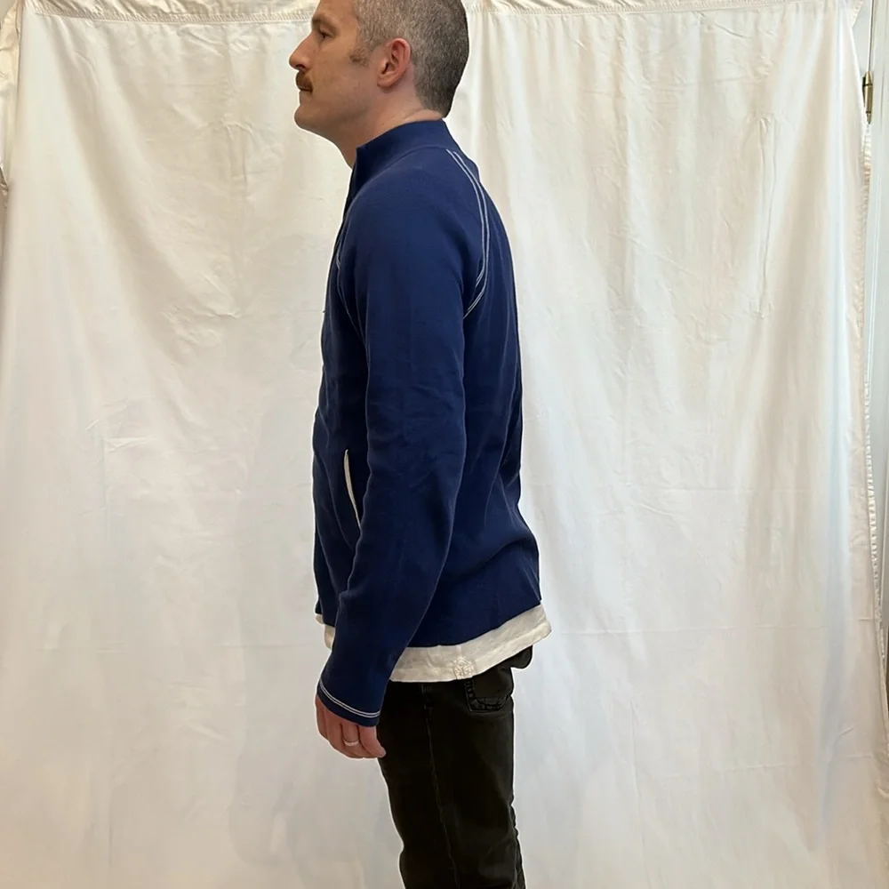 Banana Republic Blue with White Stripe Sweater size L